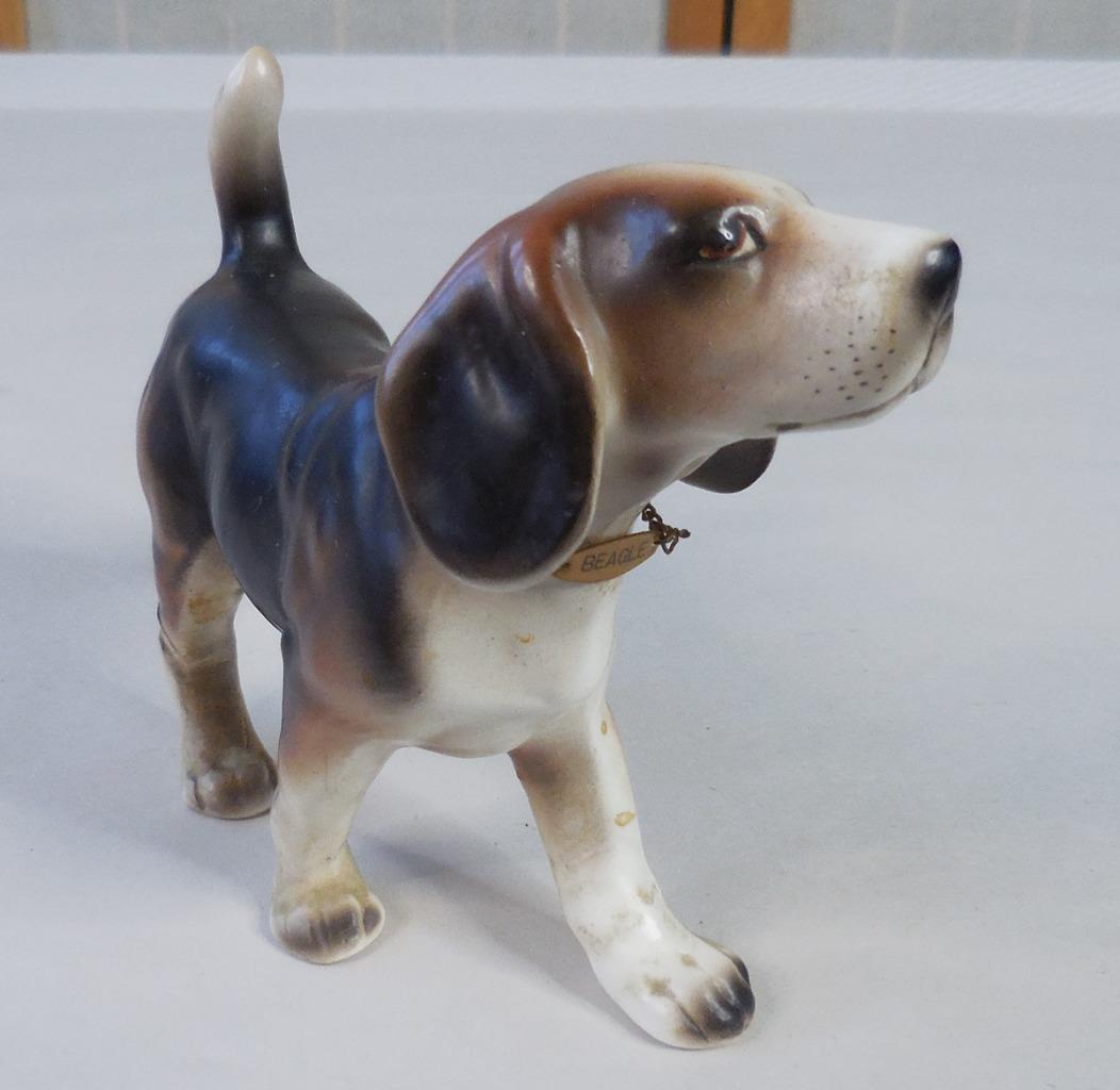 Beagle Dog Ceramic Figurine, Vintage Japan No Chips! 41/2" Tall eBay