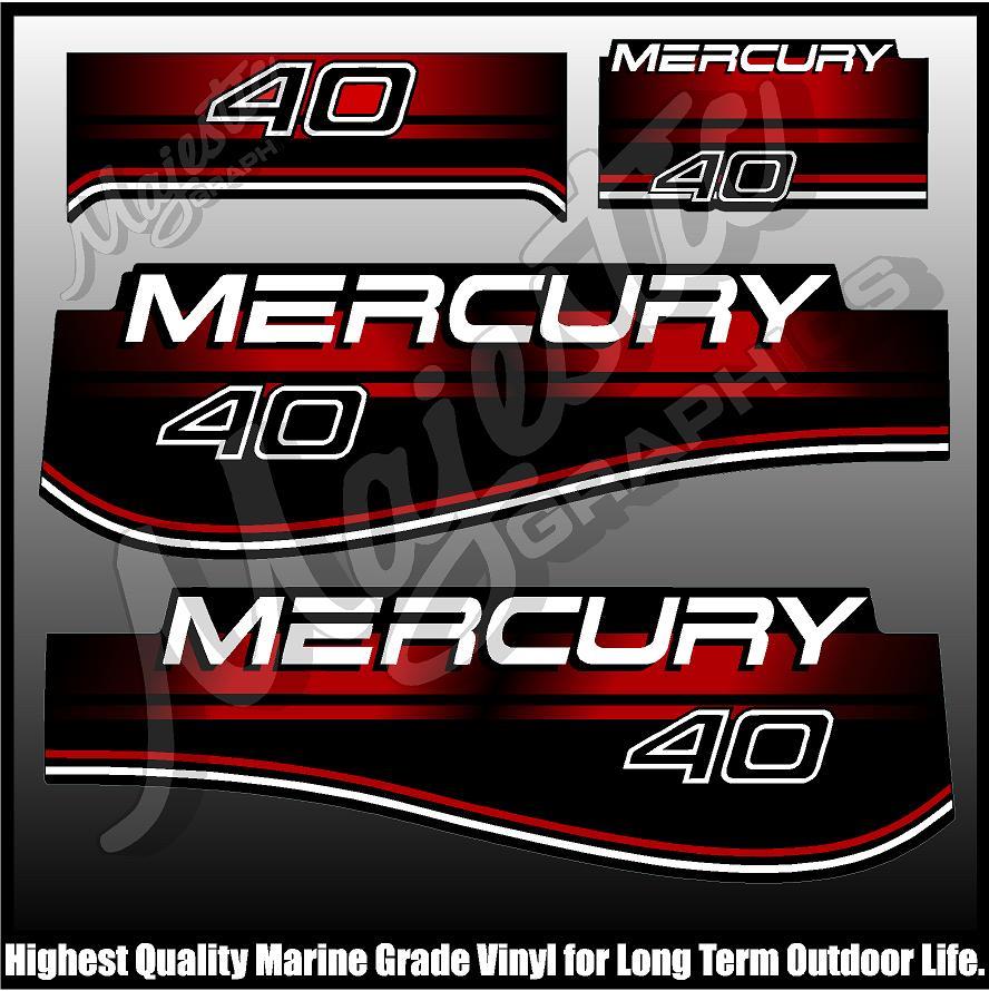 2 Stroke Outboard Decals Mercury 40hp