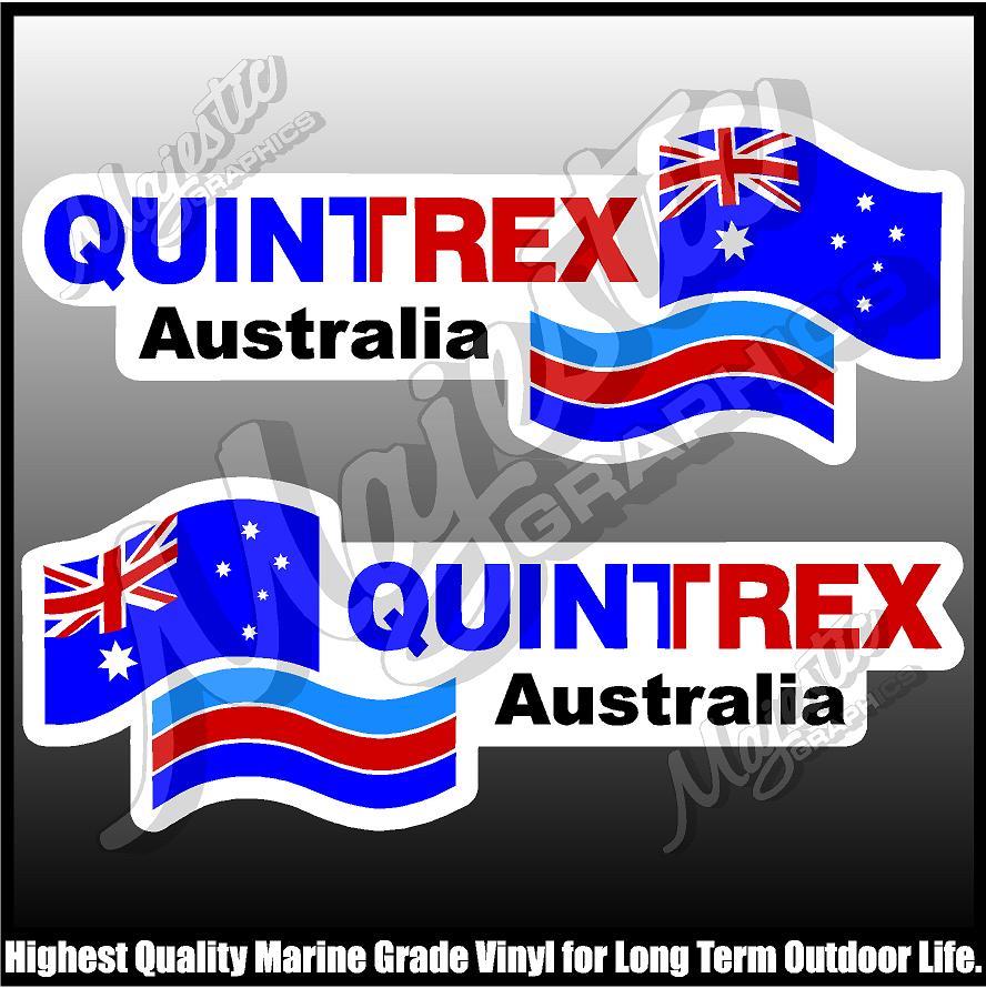 QUINTREX AUSTRALIA 450mm X 150mm X 2 LEFT & RIGHT PAIR BOAT DECALS eBay