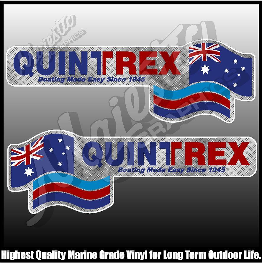 QUINTREX 450mm X 150mm X 2 LEFT & RIGHT PAIR BOAT DECALS eBay