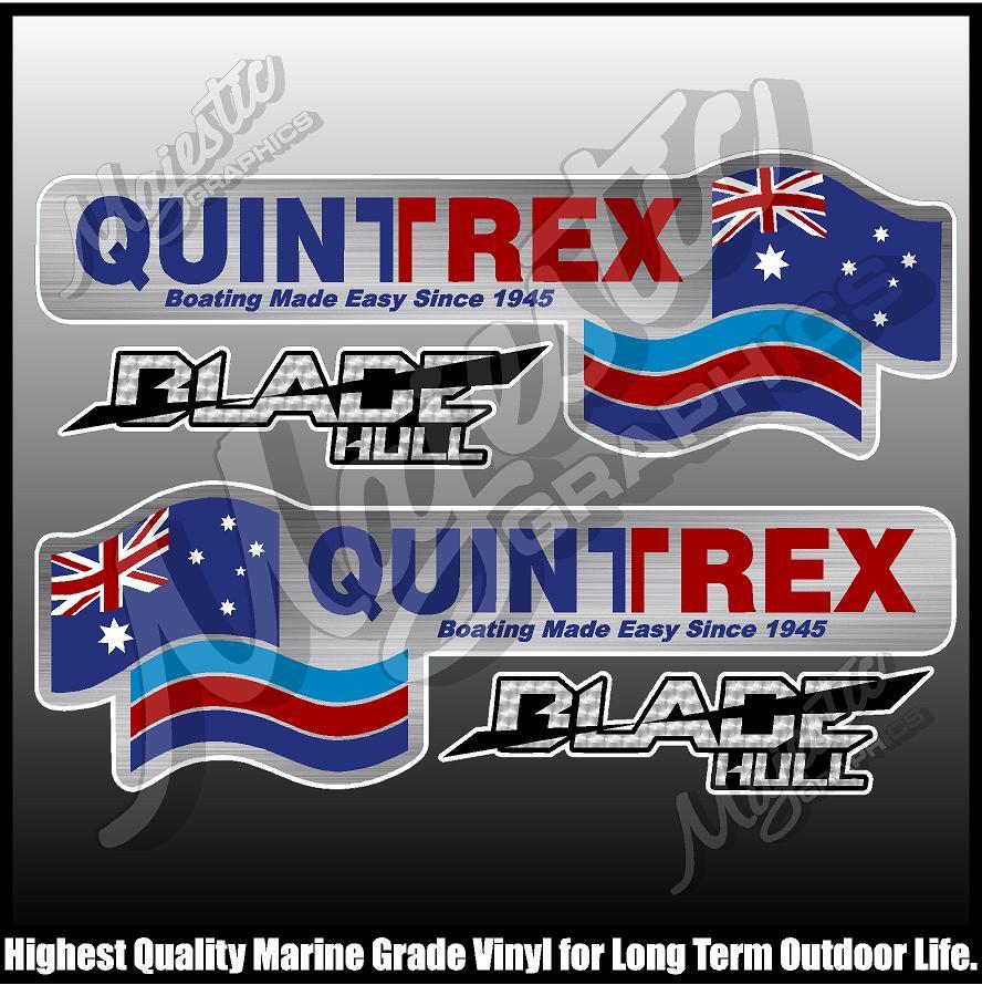 QUINTREX BLADE HULLS Set of 4 Decals BOAT DECALS eBay