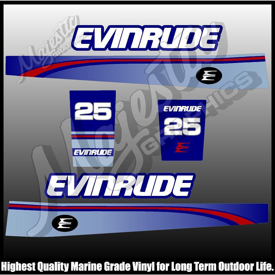 OUTBOARD DECALS MERCURY 25hp DECAL SET SEAPRO