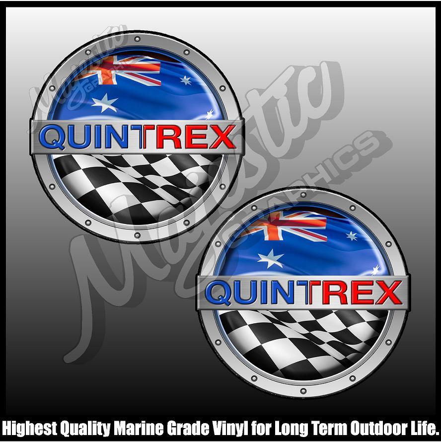 QUINTREX 250mm X 250mm X 2 BOAT DECALS eBay