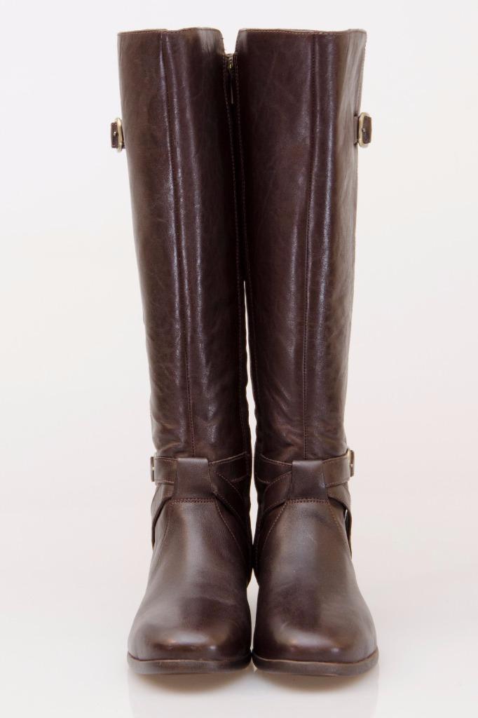 UGG BERYL TALL WIDE CALF LEATHER EQUESTRIAN BROWN BOOTS US 8/ UK 6.5/EUR 39