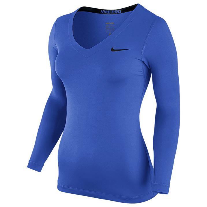 Nike Pro Combat Long Sleeve V Neck Ladies Base Layer ~All size 8-16 EU ...