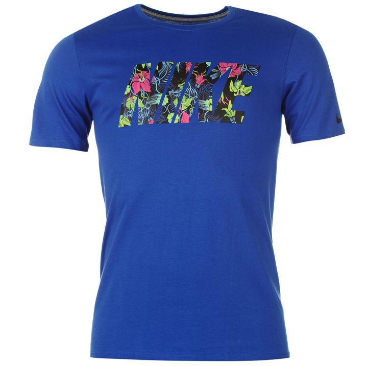 Nike Floral QTT Graphic T Shirt Mens Short Sleeves Lightweight ~All ...