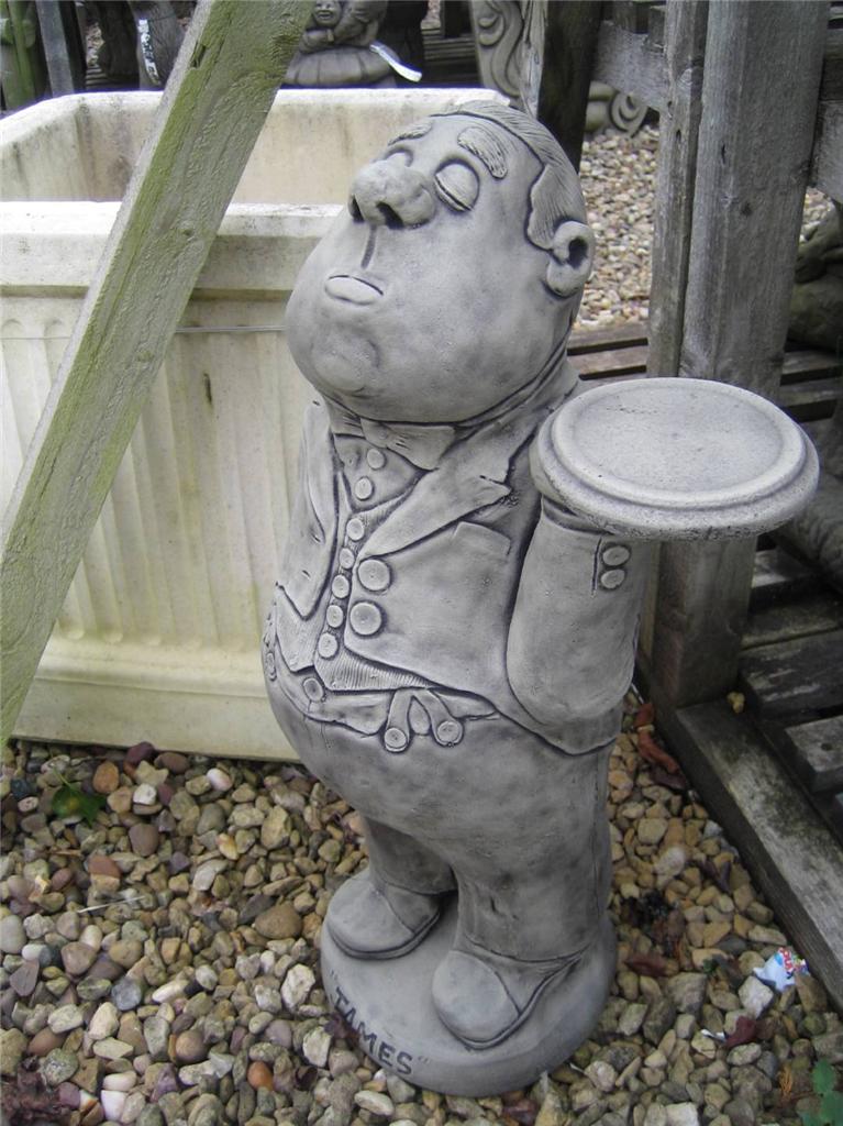 staffy stone garden ornament