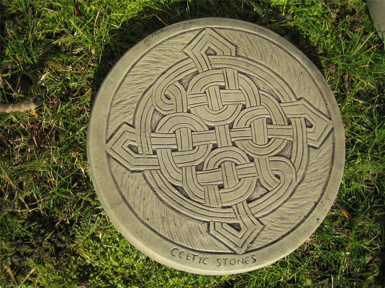 Stepping stones (celtic round knot) garden ornament other designs in my