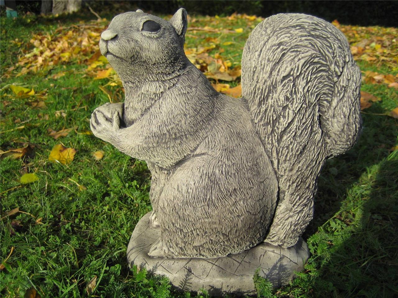 Squirrel stone garden ornament Many more ornaments in my shop! eBay