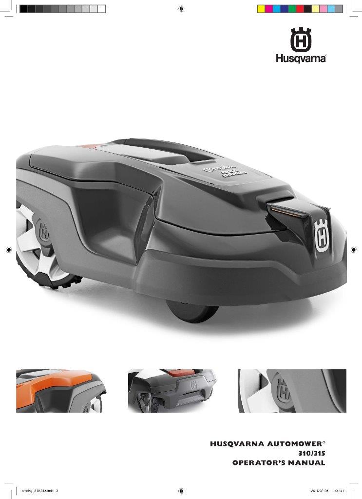 Husqvarna Automower Manual / Part List 310 / 315 / 2016: Protective Covers