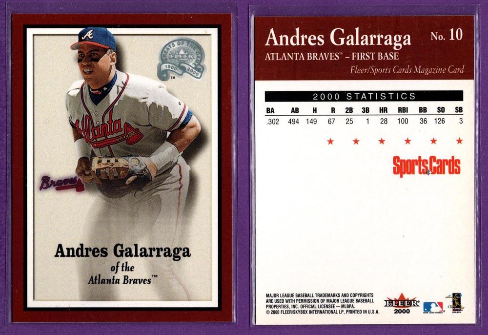 Sports Cards Magazine 2000 Fleer Greats of the Game Baseball Inserts - U Pick - Picture 13 of 38
