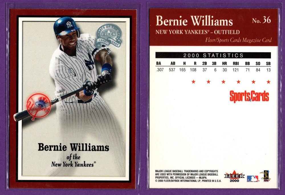 Sports Cards Magazine 2000 Fleer Greats of the Game Baseball Inserts - U Pick - Picture 38 of 38