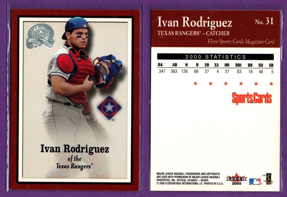 Sports Cards Magazine 2000 Fleer Greats of the Game Baseball Inserts - U Pick - Picture 34 of 38
