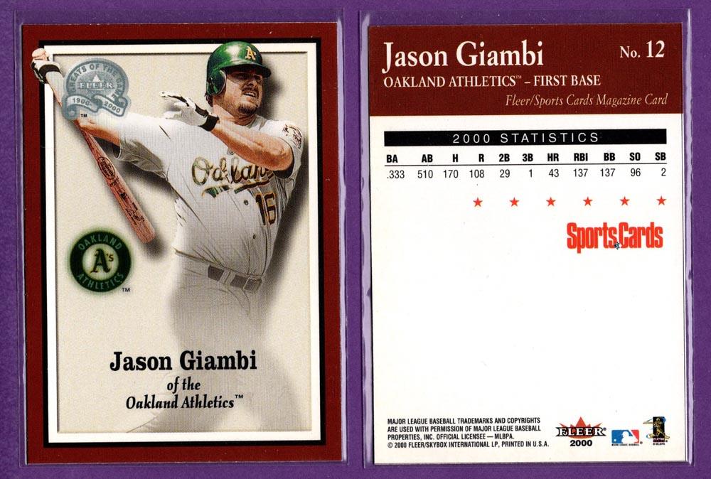 Sports Cards Magazine 2000 Fleer Greats of the Game Baseball Inserts - U Pick - Picture 15 of 38