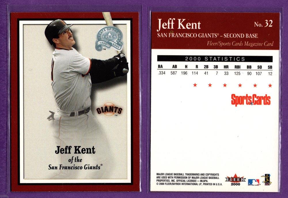 Sports Cards Magazine 2000 Fleer Greats of the Game Baseball Inserts - U Pick - Picture 25 of 38