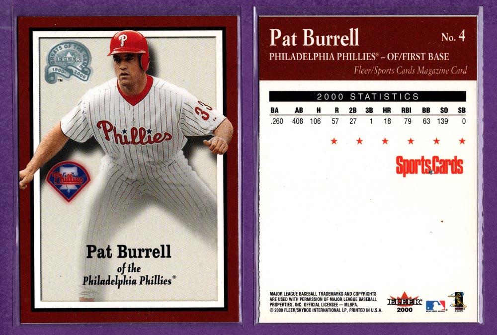Sports Cards Magazine 2000 Fleer Greats of the Game Baseball Inserts - U Pick - Picture 7 of 38
