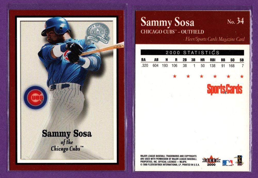 Sports Cards Magazine 2000 Fleer Greats of the Game Baseball Inserts - U Pick - Picture 36 of 38