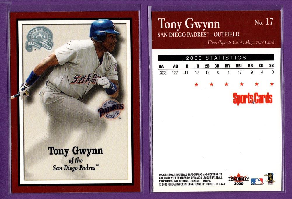 Sports Cards Magazine 2000 Fleer Greats of the Game Baseball Inserts - U Pick - Picture 19 of 38