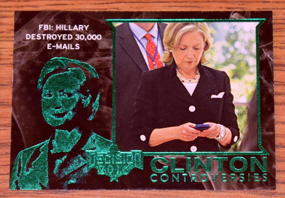 Hillary Clinton Controversias Decisión 2016 Insertos LÁMINA VERDE PARALELOS: TÚ eliges - Imagen 9 de 19