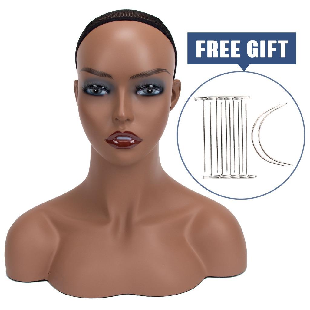 Realistic Wig Mannequin With Shoulders With Long Neck Bust For Wig Display  USA Warehouse From Forulucky, $46.24