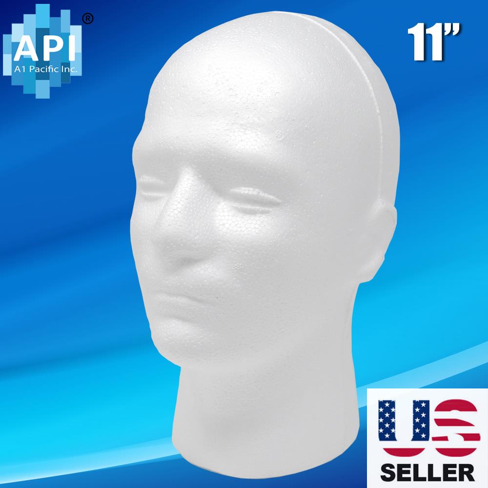A1 Pacific Female Styrofoam Mannequin Head, 11 L 11 Inch (Pack of 1)