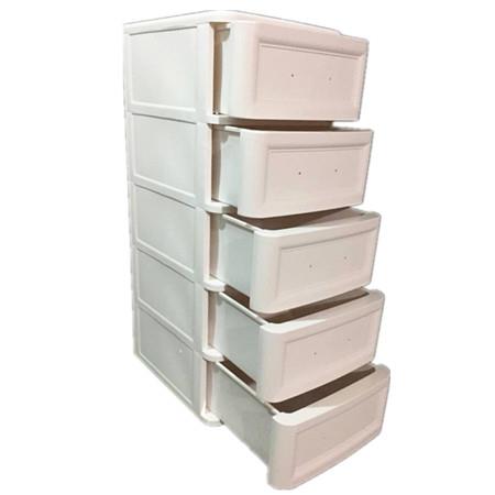 Baby Kids 5 Tier Plastic Drawer Cabinet Storage Organizer