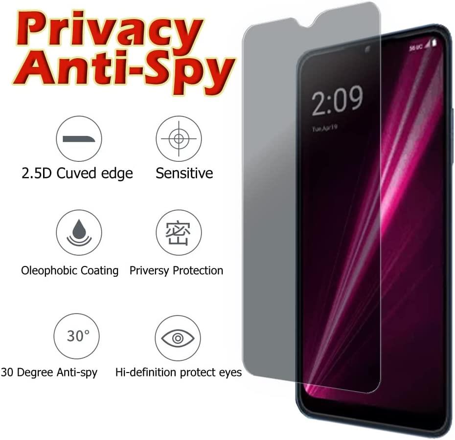 Für T-Mobile Revvl 6 / 6 Pro 5G Privacy Anti-Spy Hartglas Displayschutzfolie - Bild 9 von 10
