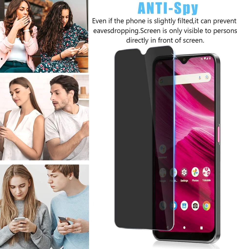 Für T-Mobile Revvl 6 / 6 Pro 5G Privacy Anti-Spy Hartglas Displayschutzfolie - Bild 10 von 10