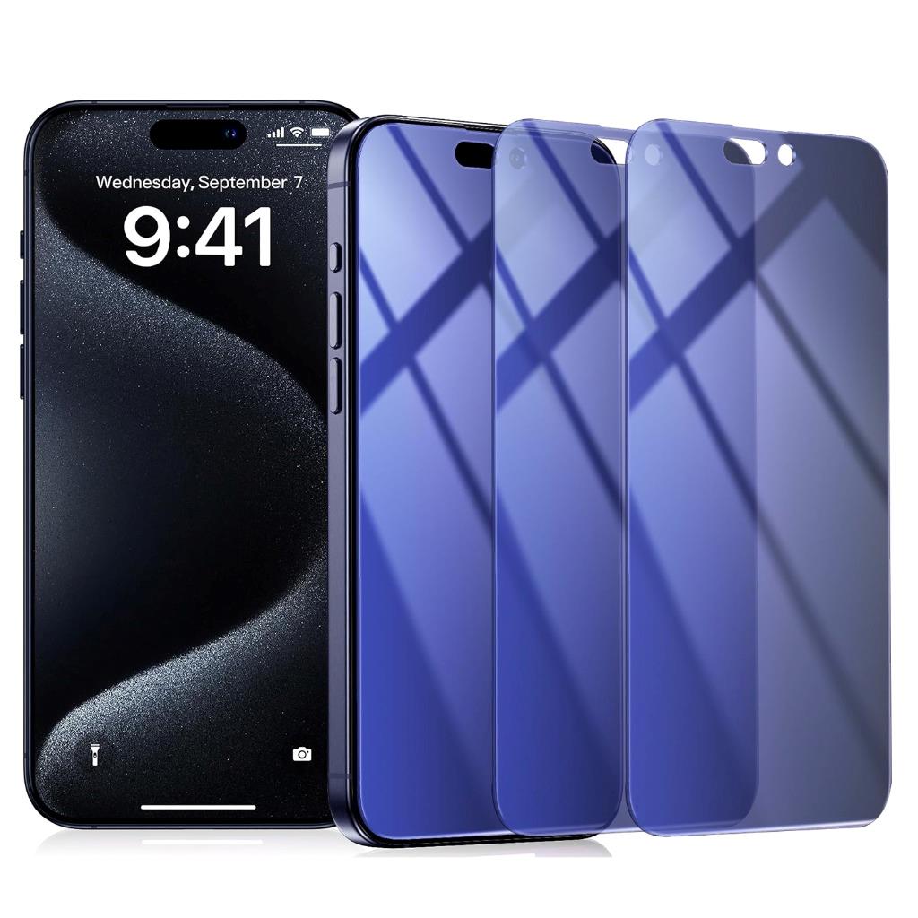Für iPhone SE/7/8/X/XR/X MAX/11/12/13/14/15 Plus/Pro Max HD Anti-Blue Film Set - Bild 8 von 9