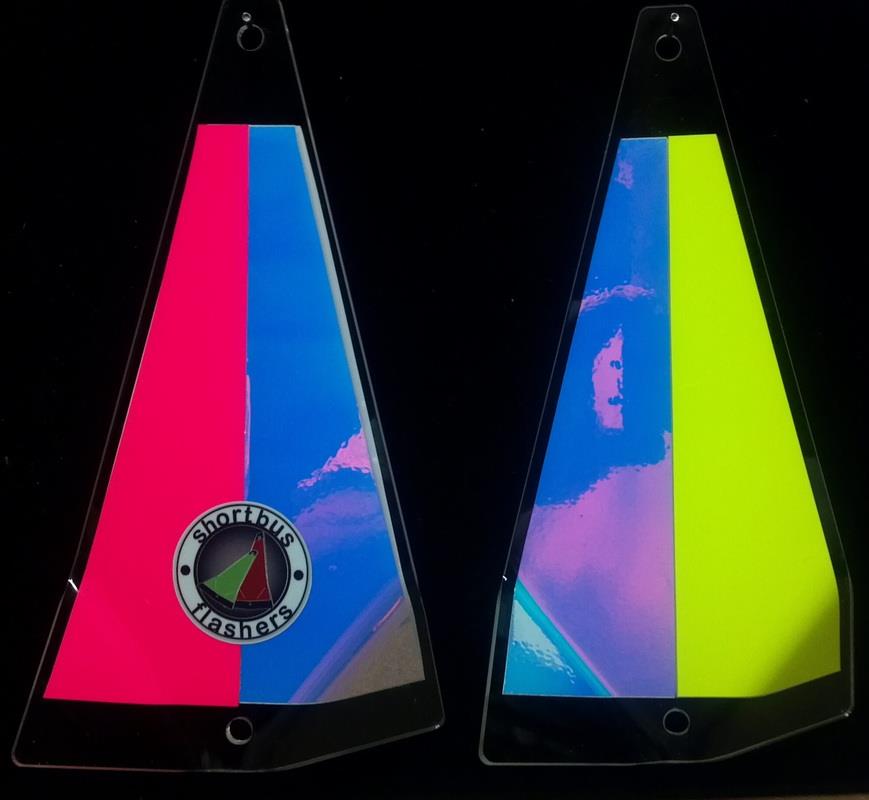 Shortbus 8 Zoll Dreiecksblitzgeräte Trolling Lachs Steelhead Kokanee Angeln - Bild 10 von 32