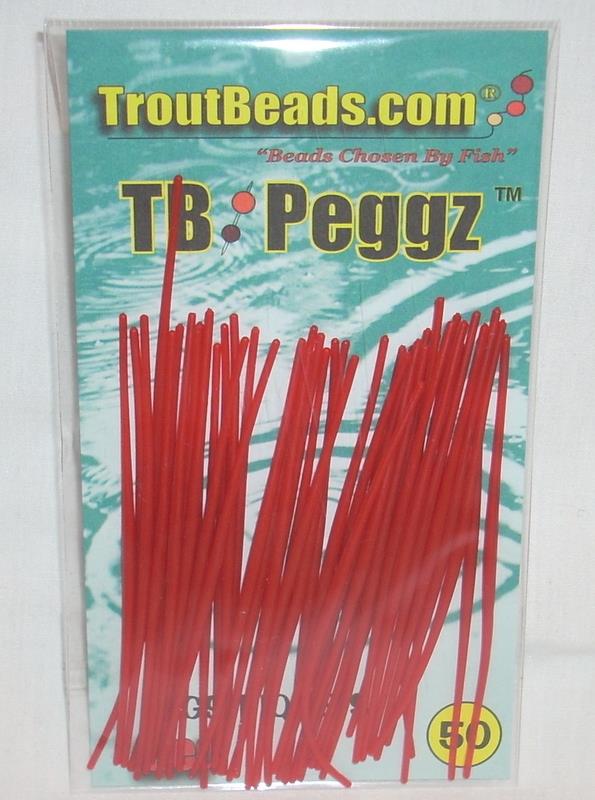 Package of 50 TroutBeads Peggz Translucent White Clear Double Ended Rubber  Pegs for sale online