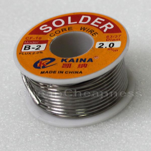 KAINA 63//37 Tin Solder Welding Iron Wire Lead 0.8mm 2/% Rosin Core Flux Reel 100G