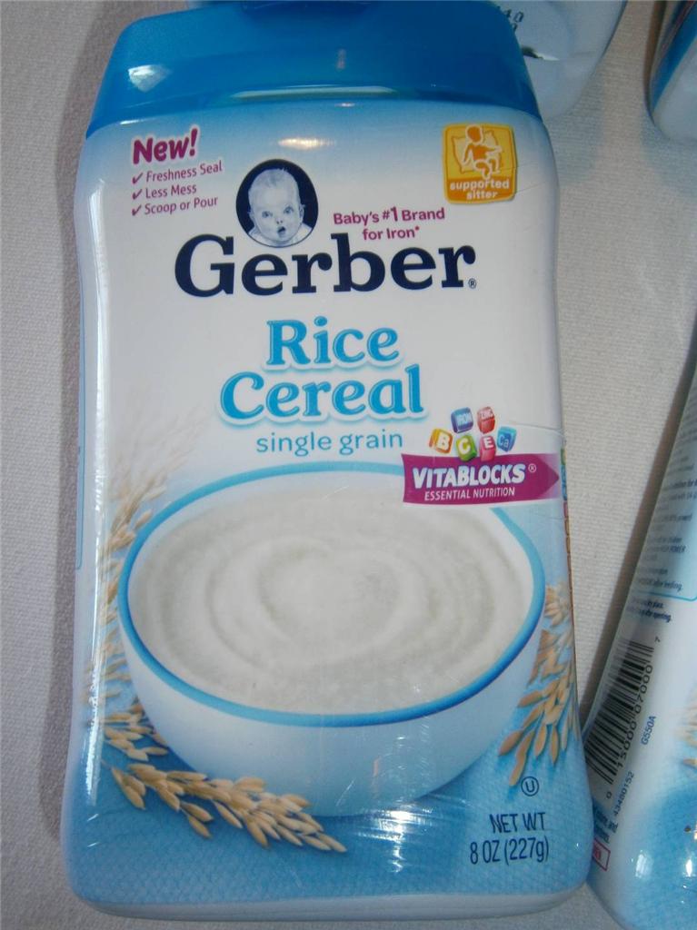 new lot of 4 ** gerber single grain rice cereal ** 4 x 8 oz