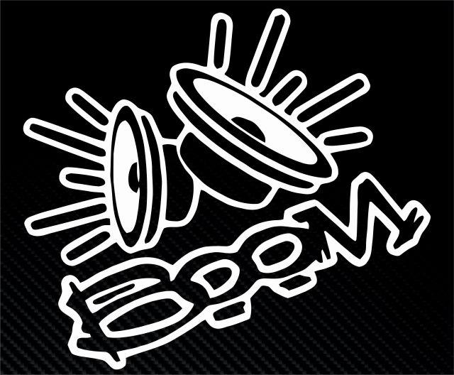 Boom loud speakers JDM Vdub funny Car Window Bumper Vinyl Decal Sticker
