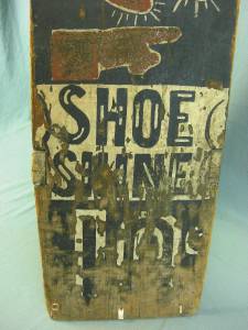 1920’s Antique Double Sided Shoe Shine Sign | eBay