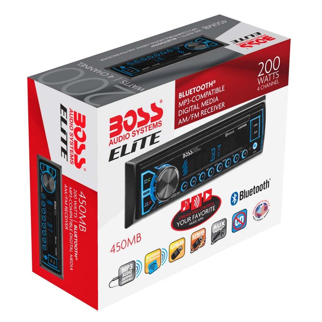 Boss Elite 450MB 1DIN Car Stereo InDash Digital Media Receiver w