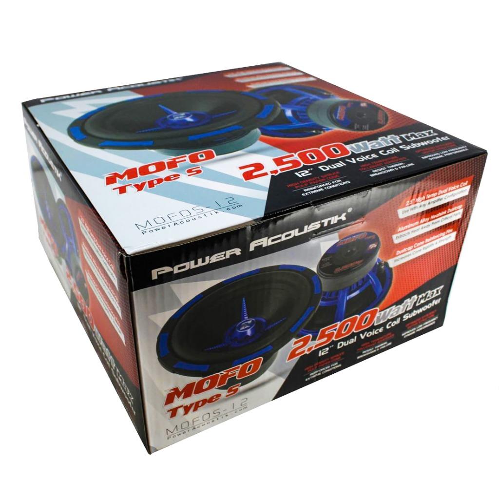 Power Acoustik MOFOS12D4 2500 W Max 12" Dual 4Ohm DVC Car Audio