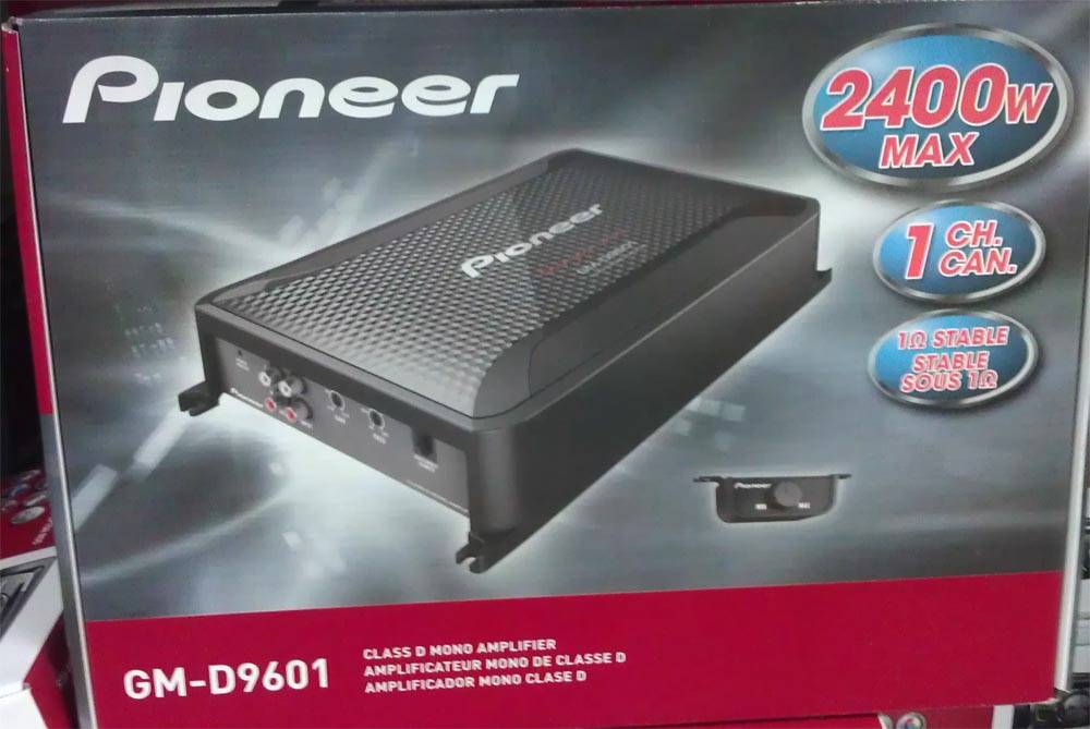 Pioneer GMD9601 Class D Mono Amplifier Wired Bass Boost Remote