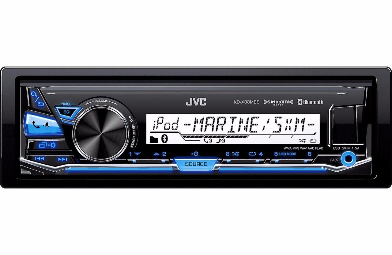 JVC KDX33MBS 1DIN Marine Grade Bluetooth Digital Media