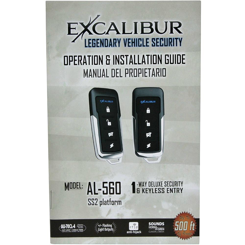 Excalibur al560 1way Paging Keyless Entry Car Alarm Alarmanlage eBay