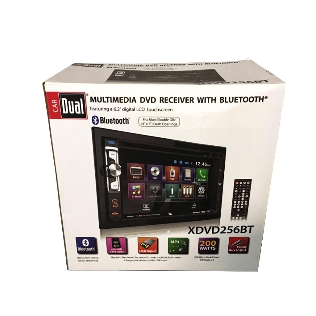 Dual XDVD256BT 2DIN Car InDash DVD CD Bluetooth Receiver w/ 6.2