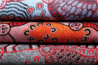 WOMEN DREAMING 2 YELLOW by FQ or Metre AUSTRALIAN ABORIGINAL ART QUILT FABRIC