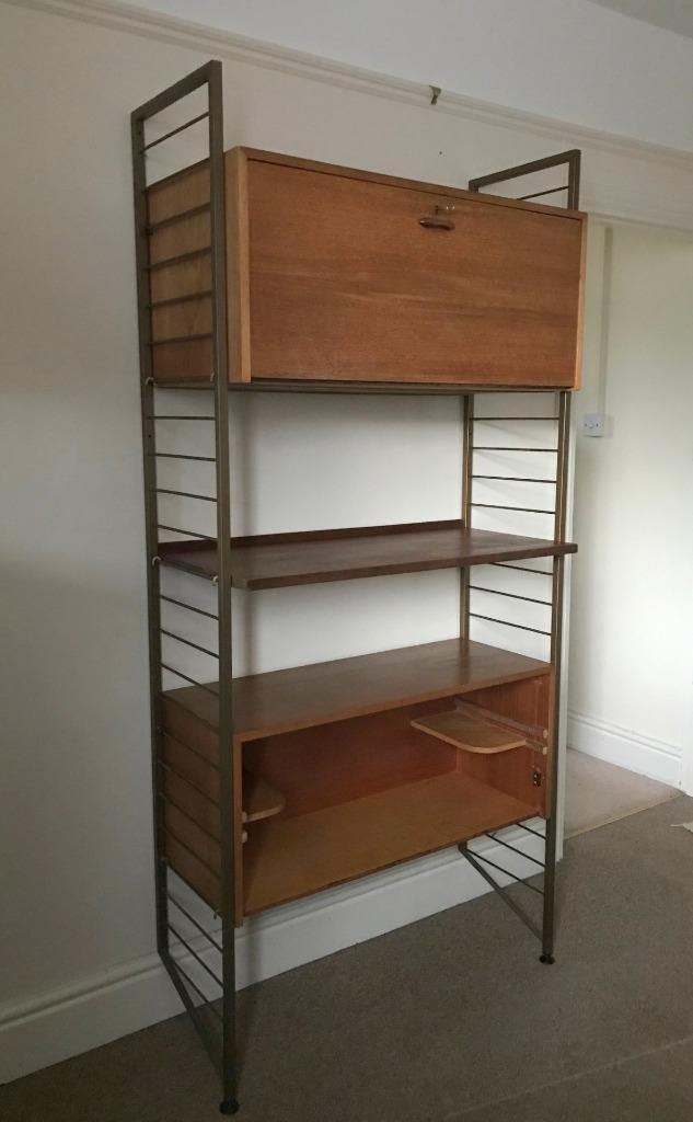 VINTAGE RETRO TEAK LADDERAX SHELVING UNIT SHELVES SINGLE BAY 1 SHELF 2 eBay