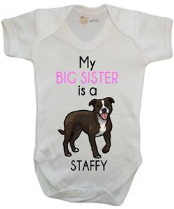 Mi Hermana Mayor Es Staffy Bebe Chaleco Bebe Crezca Bebe Mono Corto Staffie Ebay