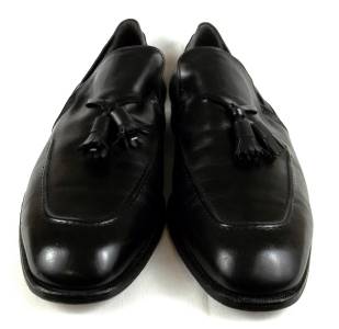 FootJoy Goodyear Black Leather Slip On Dress Tassel Loafers Shoes Mens ...
