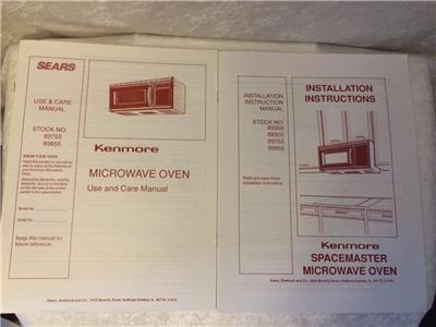 Manual for kenmore space master installation manual
