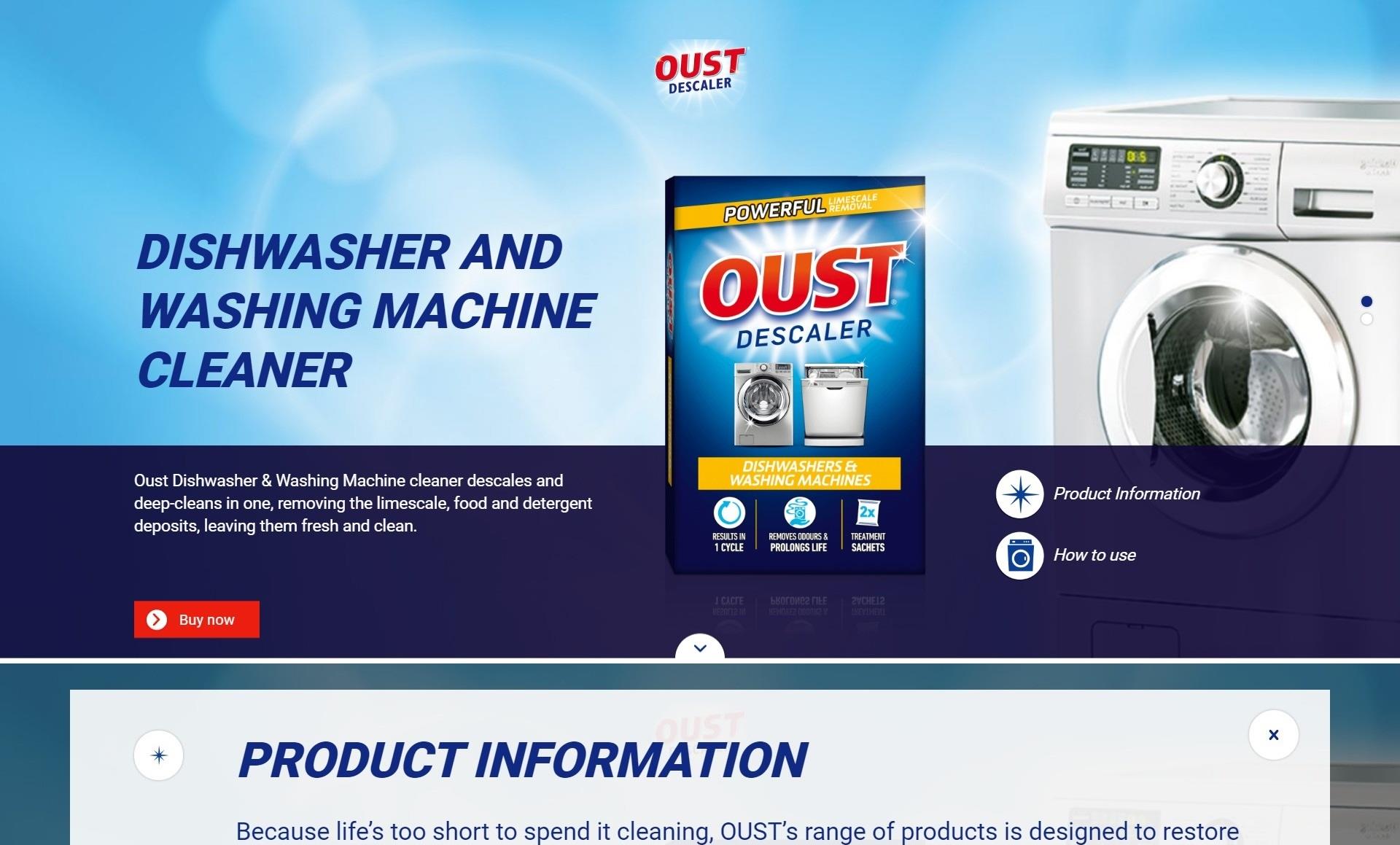 OUST DISHWASHER WASHING MACHINE DESCALER Removes 100 Limescale Deep