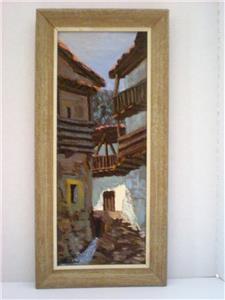 Oil Painting On Canvas Board With Wooden Frame Artist T Martin