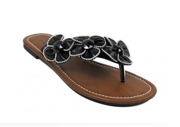 Kali Footwear Women's Vanilla Flower Jewel Flat Sandals | eBay