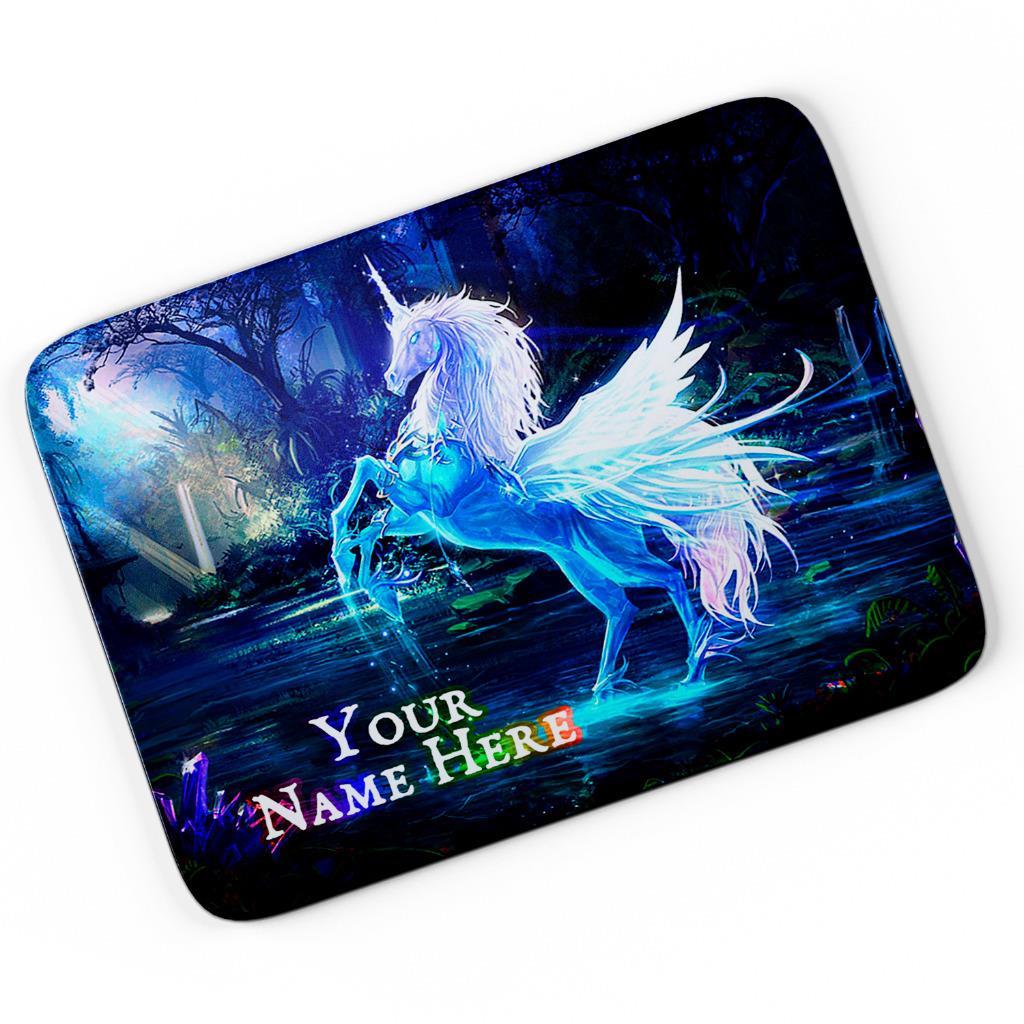 Personalised Unicorn Mouse Mat Pad Computer Gaming Fantasy Gift Girls Her ST709